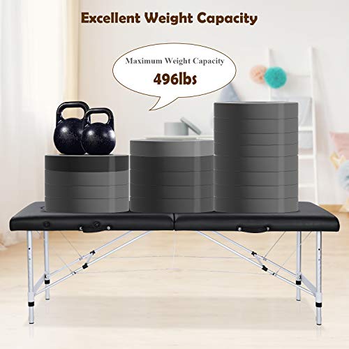 MaxKare Portable Massage Table 84 Inch with Extra Wide Folding Pr...
