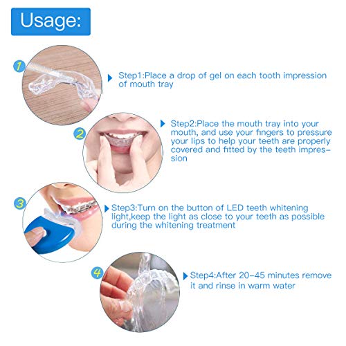 MayBeau Teeth Whitening Gel Kit With Reusable Led Accelerator Lig...