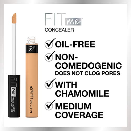 Maybelline New York Fit Me! Concealer, 20 Sand, 0.23 Fl Oz Pack ...