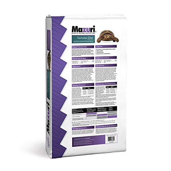 Mazuri | High Fiber Tortoise Food| 25 Pound 25 lb. Bag
