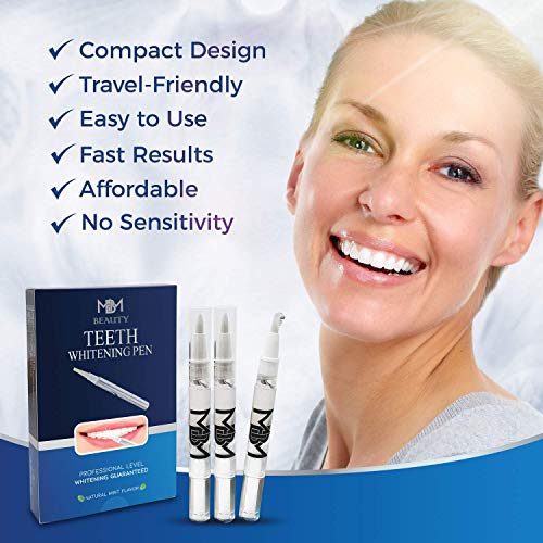 Teeth Whitening Pen 3 Pens Safe 35% Carbamide Peroxide Gel,Eas...