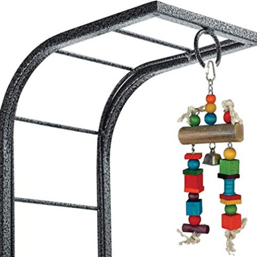 Elegant and Durable Wrought Iron Parrot Bird Play Rolling Stand P...
