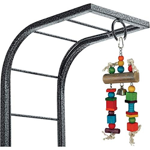 Elegant and Durable Wrought Iron Parrot Bird Play Rolling Stand P...