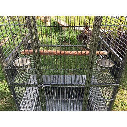 Large Elegant Wrought Iron Open/Close Dome Perch Play Top Stand B...