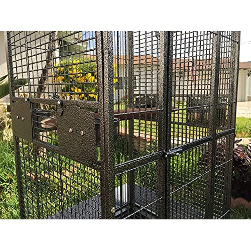 Large Elegant Wrought Iron Open/Close Dome Perch Play Top Stand B...