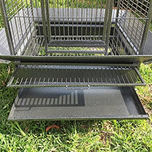 Large Stylish Play Dome Top Durable Wrought Iron Bird Parrot Part...
