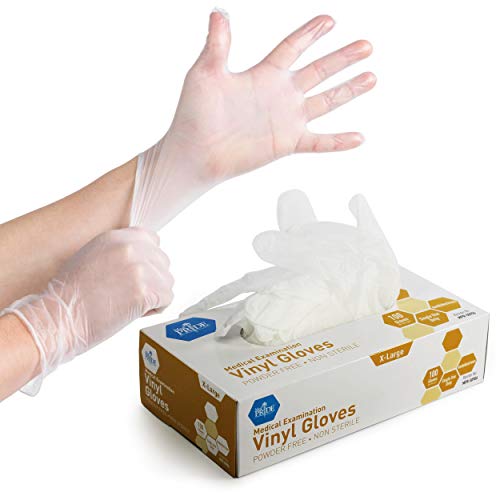 Medpride Medical Vinyl Examination Gloves X-Large, 100-Count La...