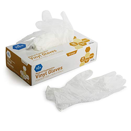 Medpride Medical Vinyl Examination Gloves X-Large, 100-Count La...