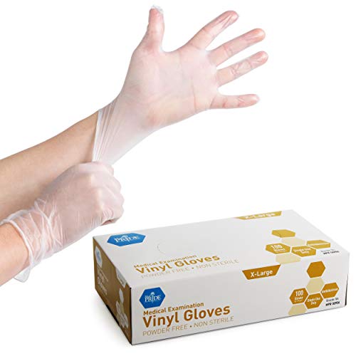 Medpride Medical Vinyl Examination Gloves X-Large, 100-Count La...