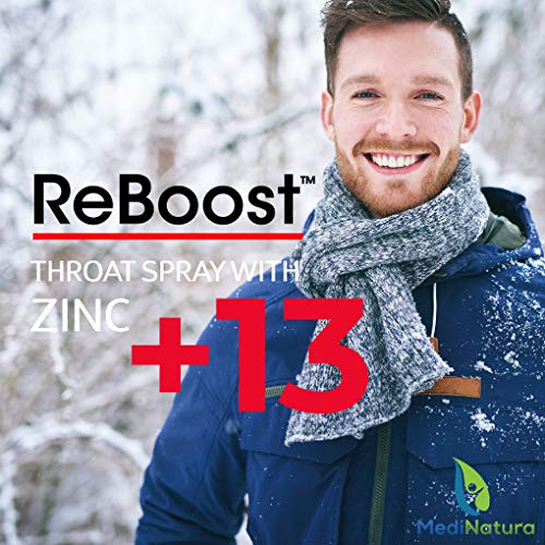 MediNatura ReBoost Zinc +13 Sore Throat Spray - 0.68oz Spray - Ch...