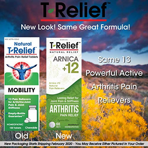 MediNatura T-Relief Arnica +12 Natural Arthritis Pain Relief - Pl...