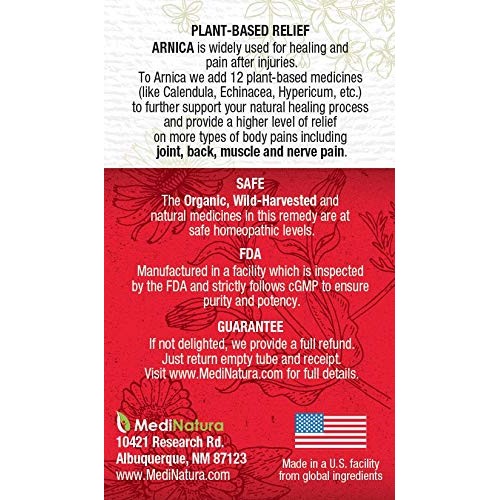 MediNatura T-Relief Arnica +12 Natural Pain Relievers - Plant-Bas...