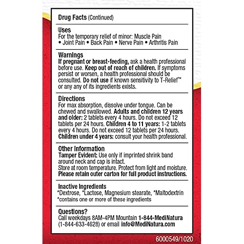 MediNatura T-Relief Extra Strength Pain Relief Arnica +12 Plant-B...