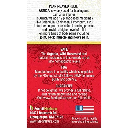 MediNatura T-Relief Extra Strength Pain Relief Arnica +12 Plant-B...
