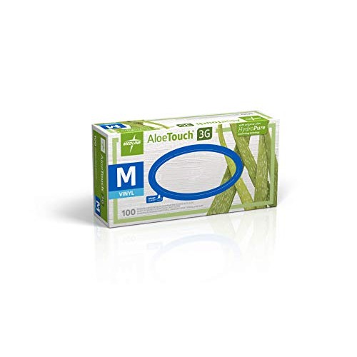 Medline Aloetouch 3G Powder-Free Latex-Free Synthetic Exam Gloves...