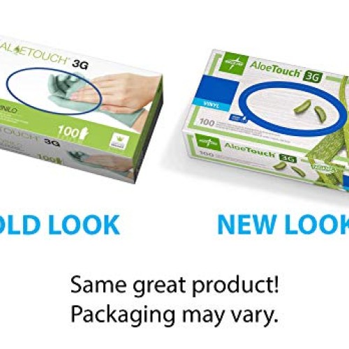 Medline Aloetouch 3G Powder-Free Latex-Free Synthetic Exam Gloves...