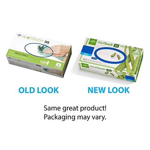 Medline Aloetouch 3G Powder-Free Latex-Free Synthetic Exam Gloves...