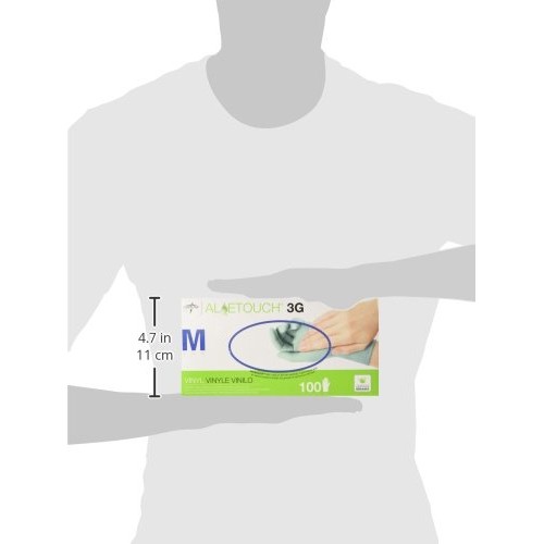 Medline Aloetouch 3G Powder-Free Latex-Free Synthetic Exam Gloves...
