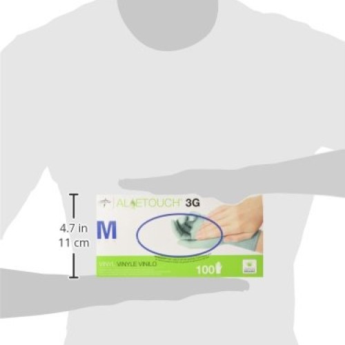 Medline Aloetouch 3G Powder-Free Latex-Free Synthetic Exam Gloves...