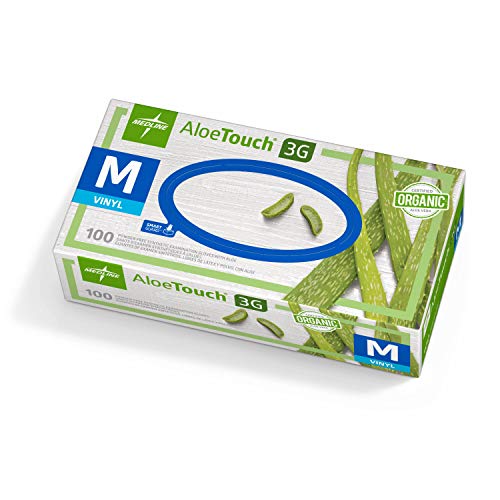 Medline Aloetouch 3G Powder-Free Latex-Free Synthetic Exam Gloves...