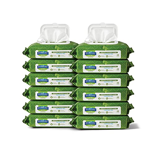 MEDLINE FitRight Aloe Quilted Heavyweight Personal Cleansing Clot...