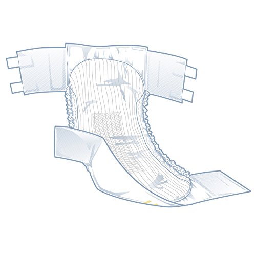 Medline FitRight Extra Adult Briefs with Tabs, Moderate Absorbenc...