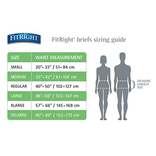 Medline FitRight Extra Adult Briefs with Tabs, Moderate Absorbenc...