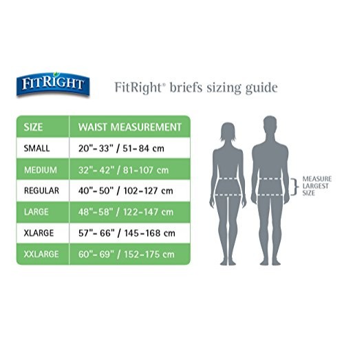 Medline FitRight Extra Adult Briefs with Tabs, Moderate Absorbenc...