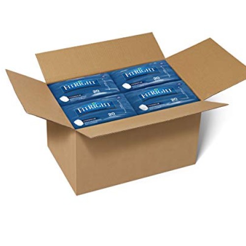 MEDLINE Fitright Ultra Protective Underwear, Large, 4 packs of 20...