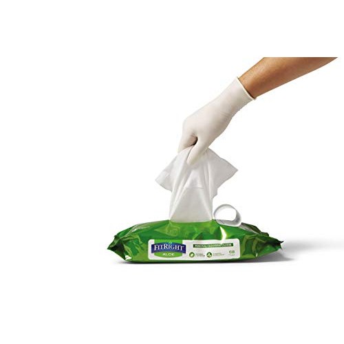 Medline-MSC263654 FitRight Aloe Personal Cleansing Cloth Wipes, S...