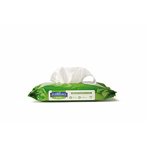 Medline-MSC263754 FitRight Aloe Personal Cleansing Cloth Wipes, S...