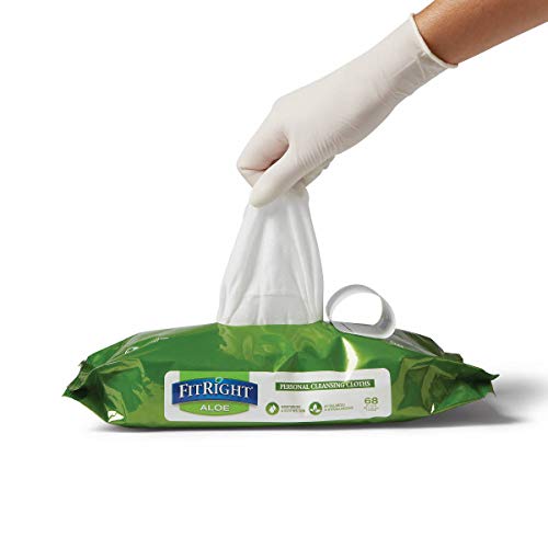 Medline-MSC263754 FitRight Aloe Personal Cleansing Cloth Wipes, S...