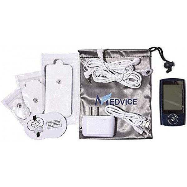 MEDVICE Rechargeable Tens Unit Muscle Stimulator, 2nd Gen 16 Modes & 8  Upgraded Pads for Natural Pain Relief & Management, FDA Cleared Electric  Pulse