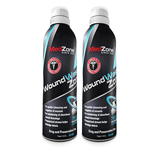 MedZone Piercing Aftercare and Wound Sterile Saline Spray Wash, 8...