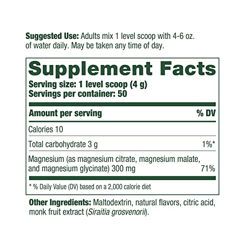Megafood Relax Calm Magnesium Powder BlackBerry Hibiscus, 7.05 OZ