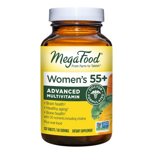 MegaFood Womens 55+ Multivitamin - Multivitamin with Vitamin D, ...