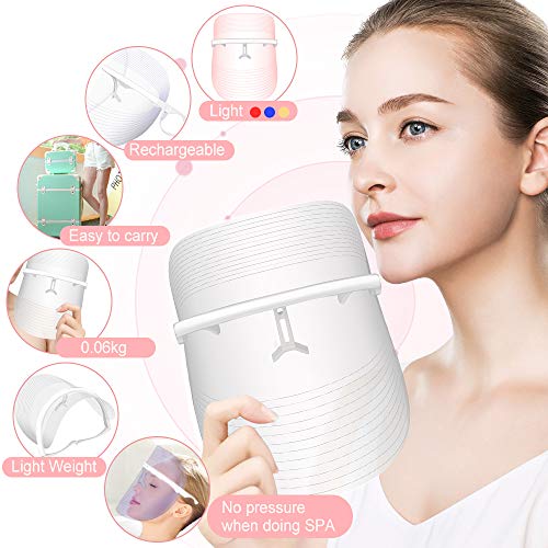 3 Color Facial-Mask, Portable and light Face-Mask, Photon-Face Sk...