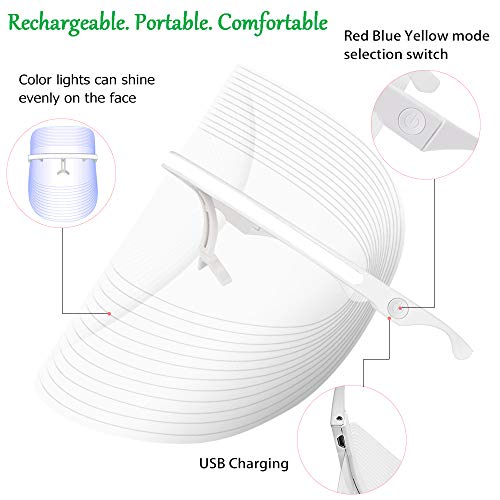 3 Color Facial-Mask, Portable and light Face-Mask, Photon-Face Sk...