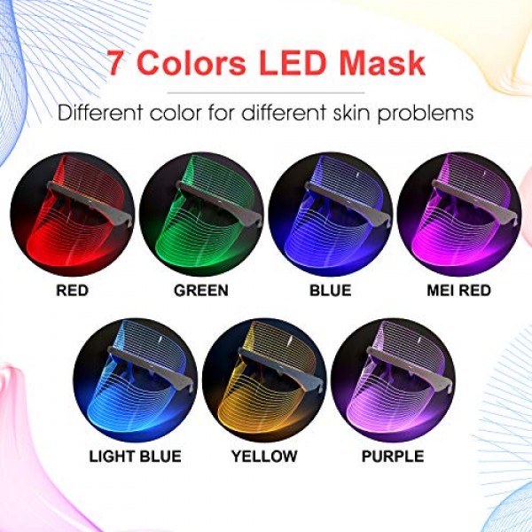 7 Colors L E D Face Mask