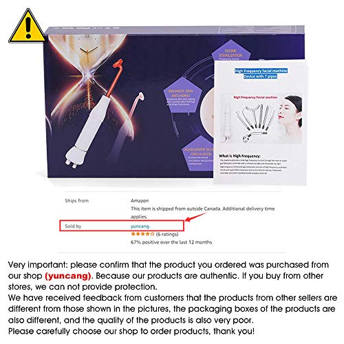 High F requency Wand Facial M achine Portable Handheld Facial Ski...