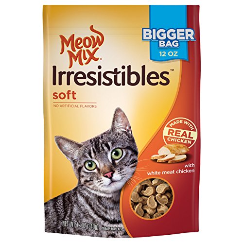 Meow Mix Irresistibles Soft Cat Treat, White Meat Chicken, 12 Oun...
