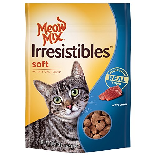 Meow Mix Irresistibles Soft Cat Treats, Tuna, 3 Ounces Pack of 5