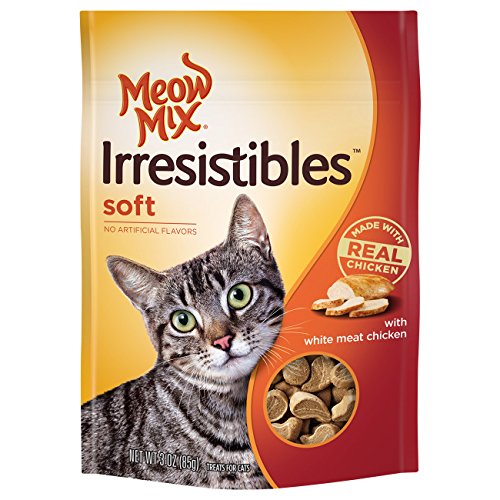 Meow Mix Irresistibles Soft Cat Treats with Real White Meat Chick...