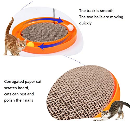 Mercu Pet Cat Self Grooming Arch- Bristle Ring Brush, Catnip Scra...