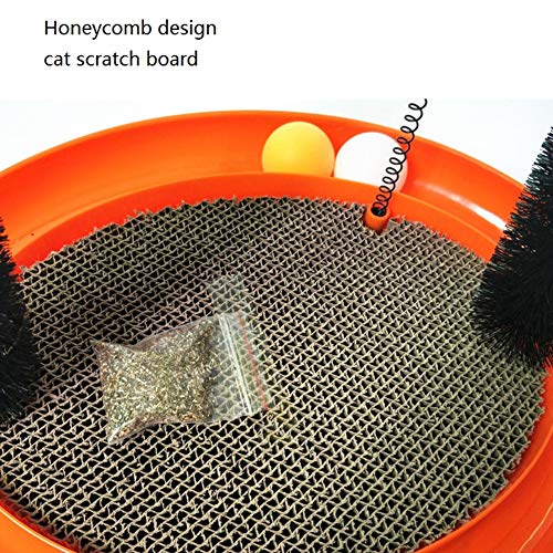 Mercu Pet Cat Self Grooming Arch- Bristle Ring Brush, Catnip Scra...