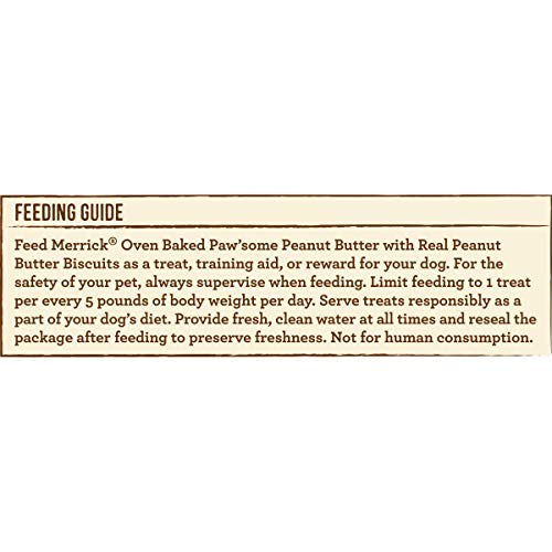 Merrick Oven Baked Dog Treats - Pawsome Peanut Butter with Real ...