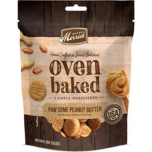 Merrick Oven Baked Dog Treats - Pawsome Peanut Butter with Real ...