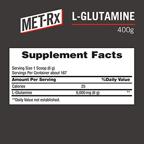 MET-Rx L-Glutamine Powder, 400 g, Post-Workout Amino Acid Nutriti...