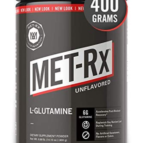 MET-Rx L-Glutamine Powder, 400 g, Post-Workout Amino Acid Nutriti...