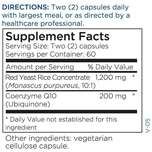Metabolic Maintenance Red Yeast Rice with CoQ10 - 1200mg RYR + 20...